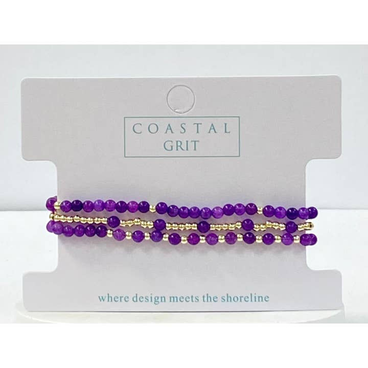Island Gril Bracelet Stack - Purple Sunset