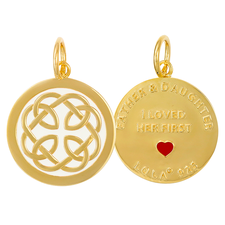 Father & Daughter Gold Pendant