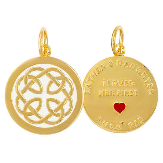 Father & Daughter Gold Pendant