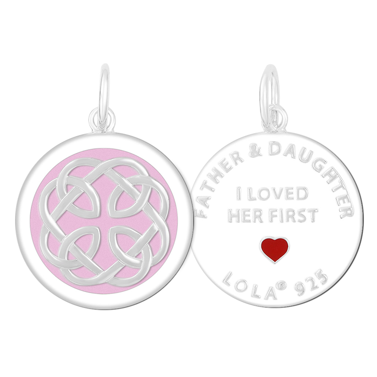 Father & Daughter Silver Pendant