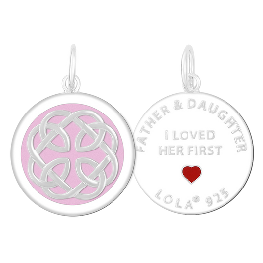 Father & Daughter Silver Pendant