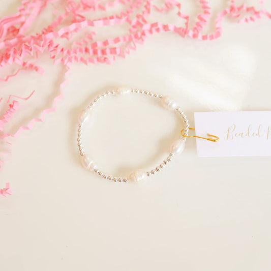 Pearl Poppi in Silver Bracelet