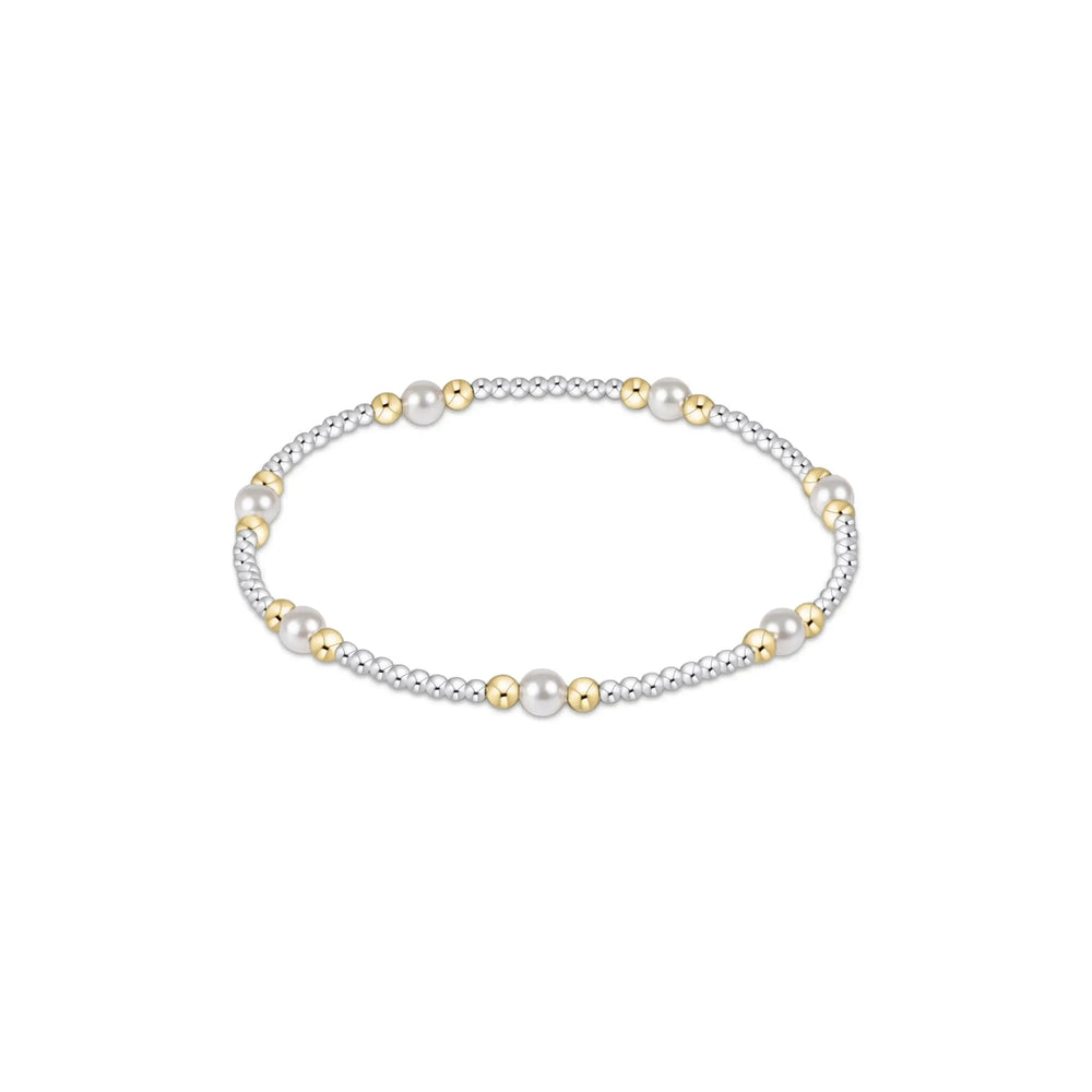 Purpose Pearl 4mm Bead Bracelet - Mixed Metal