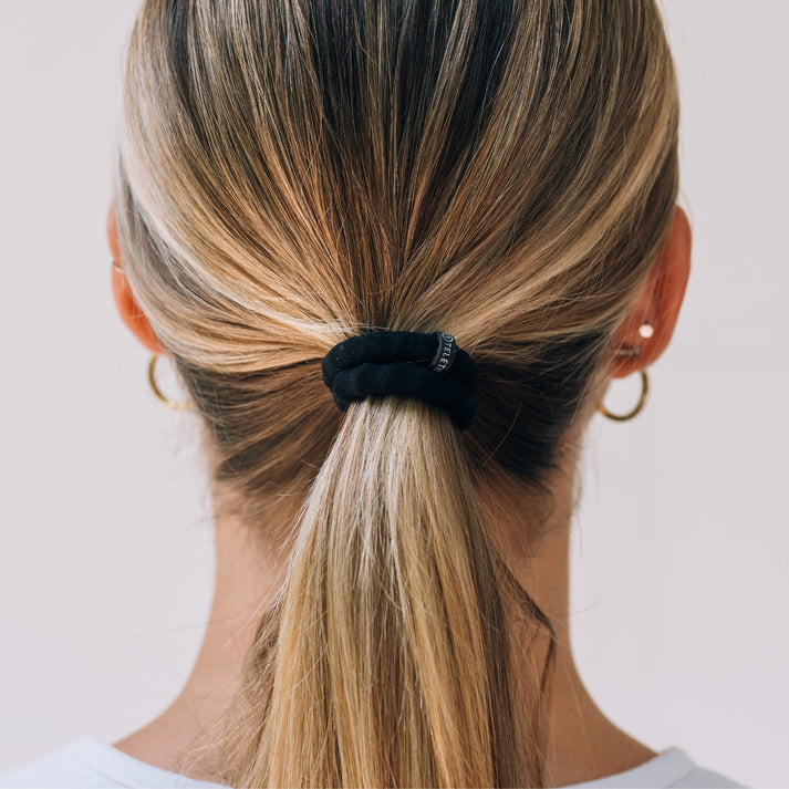 Jet Black Hair Ties Small Nylon