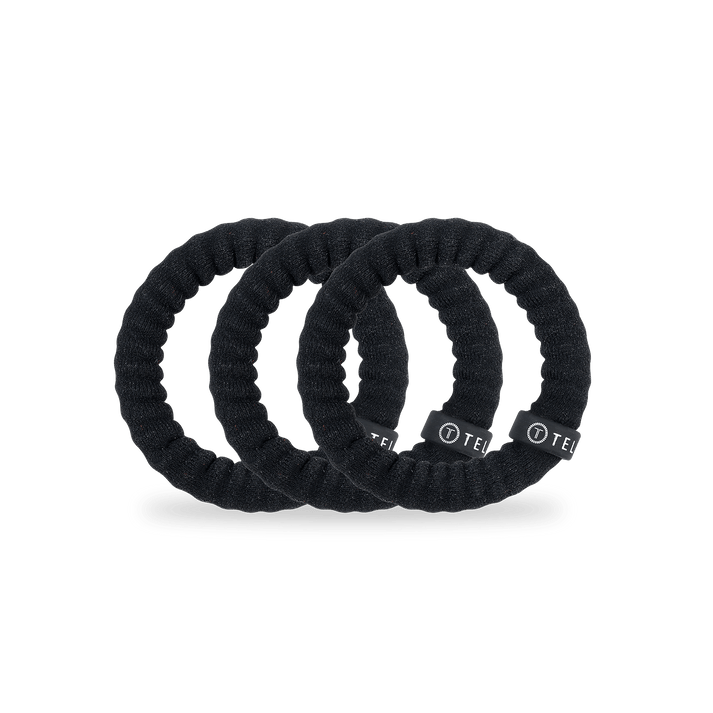 Jet Black Hair Ties Large Nylon