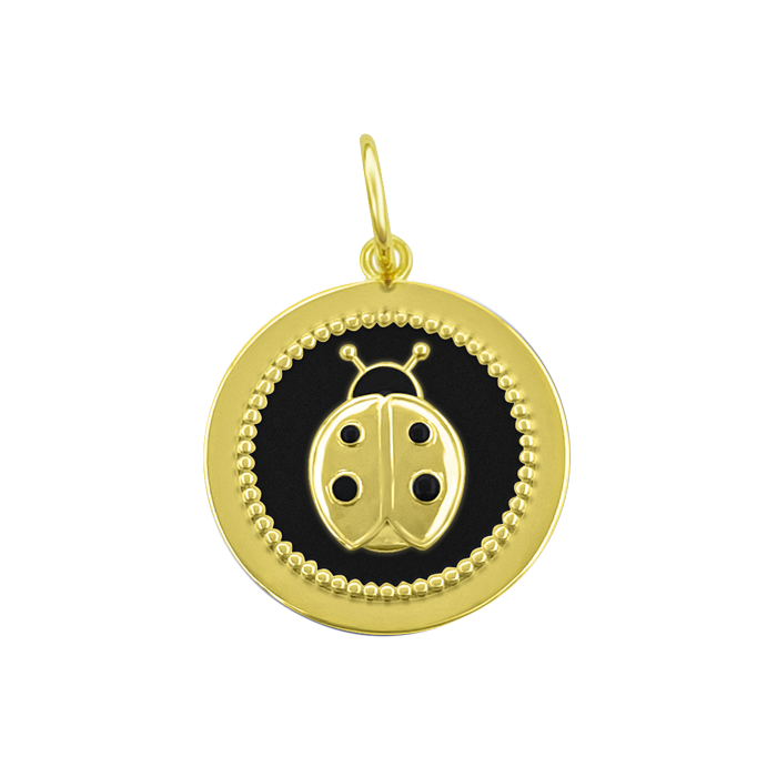 Ladybug All Gold Pendant