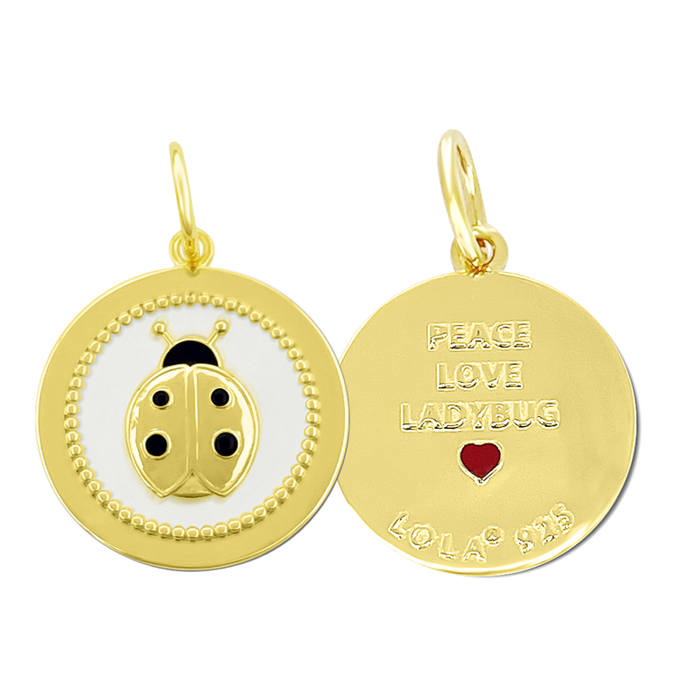 Ladybug All Gold Pendant