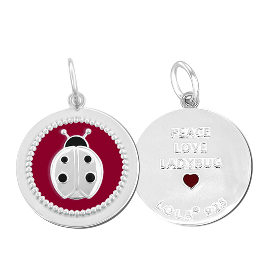 Ladybug Silver Pendant