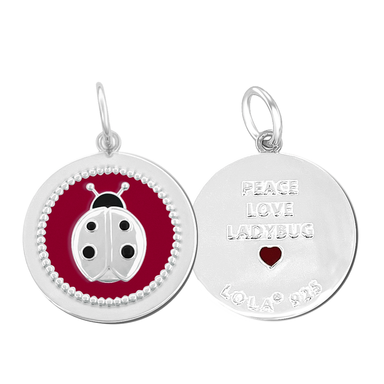 Ladybug Silver Pendant