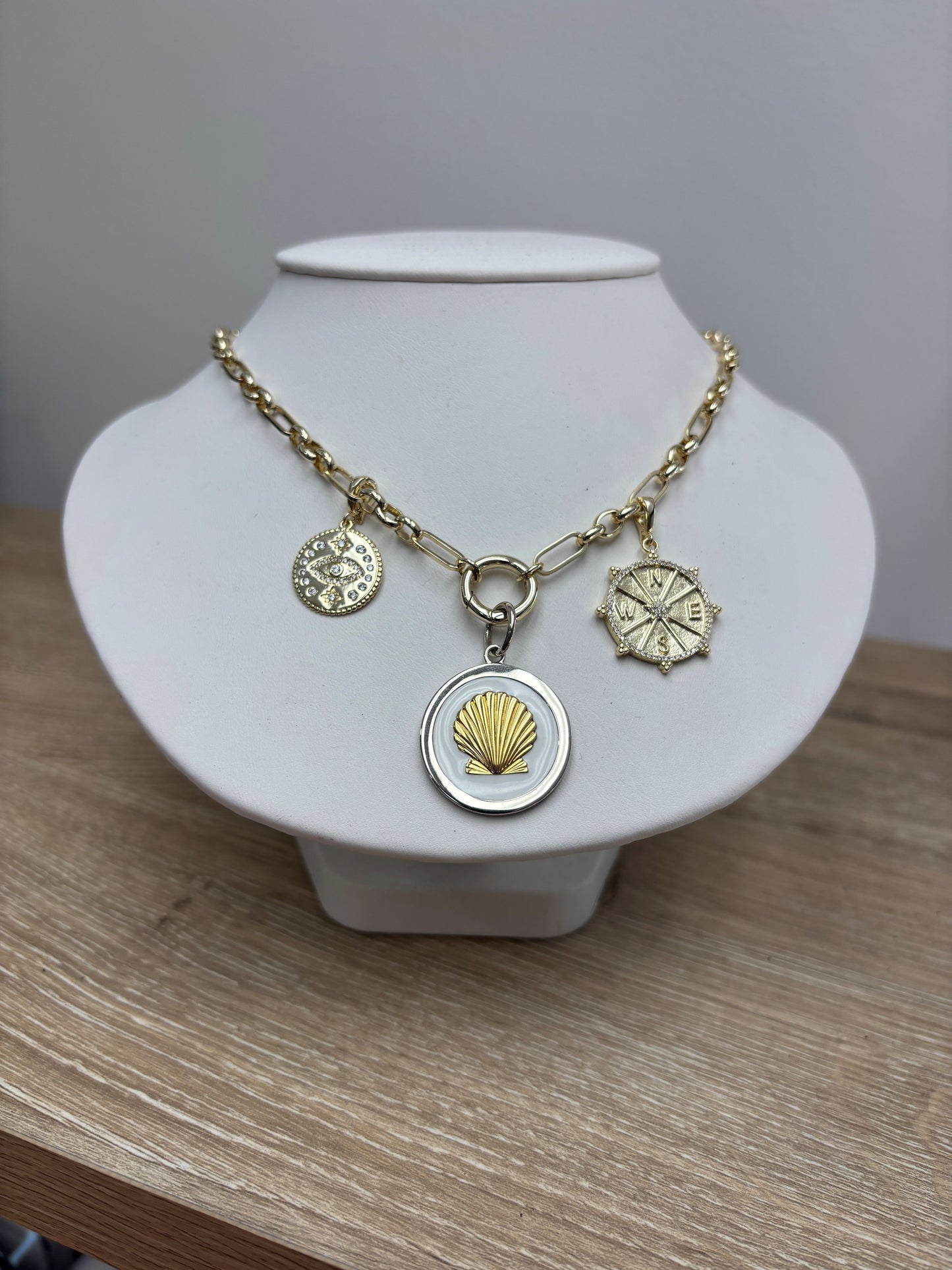 Lariat Necklace - Charm Bar - Gold or Silver