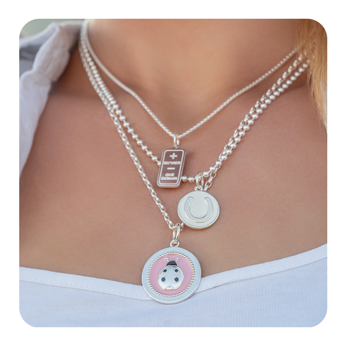 Ladybug Silver Pendant