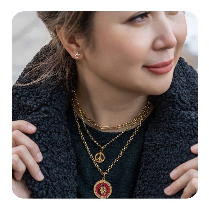 Ladybug All Gold Pendant