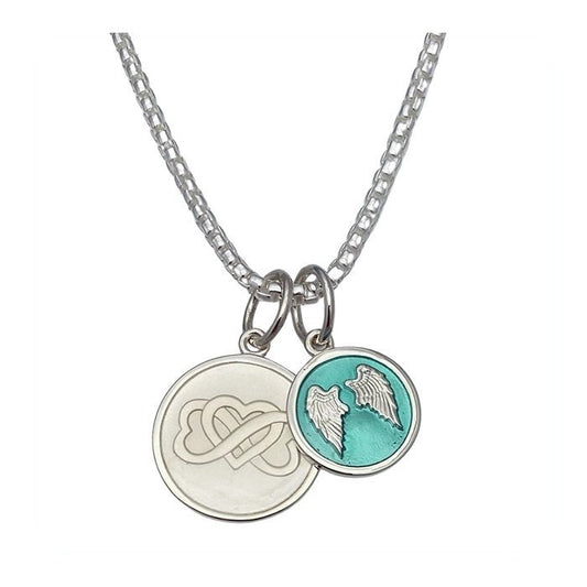 Angel Wings Heart Silver