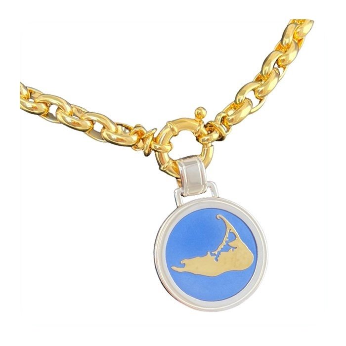 Nantucket Island Gold Pendant