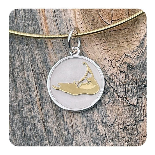 Nantucket Island Gold Pendant