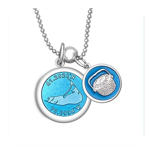 Nantucket Basket Silver Pendant