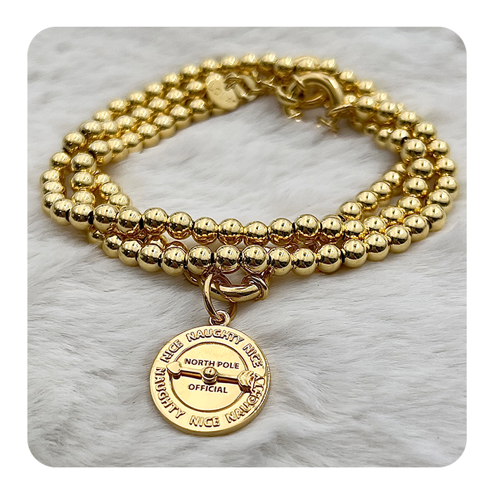 Naughty or Nice Holiday Spinner Gold