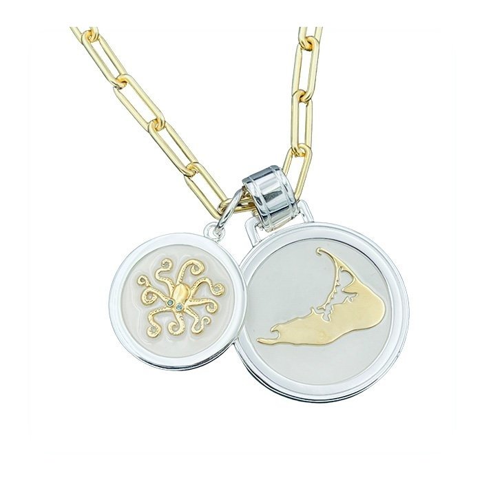 Nantucket Island Gold Pendant