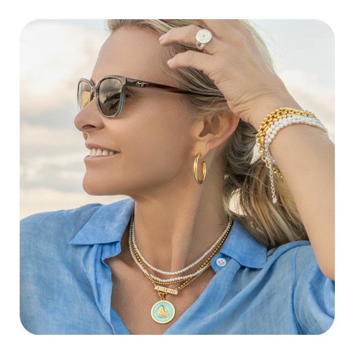 Oyster Pendant All Gold