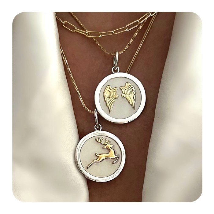 Reindeer Gold Pendant