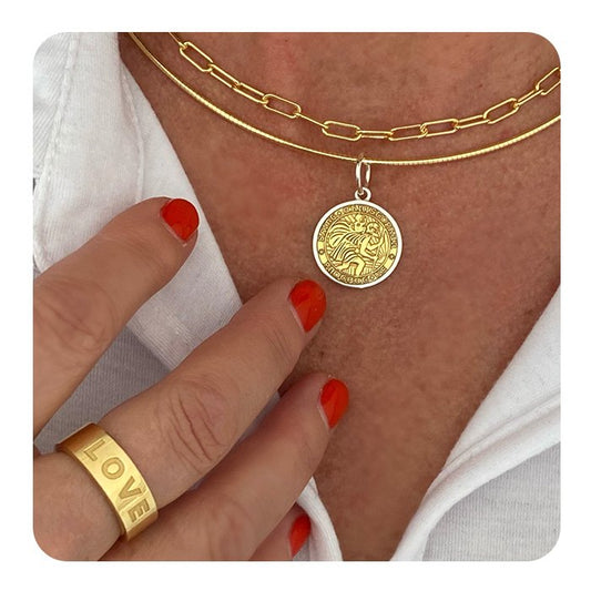 St. Christopher Silver Pendant