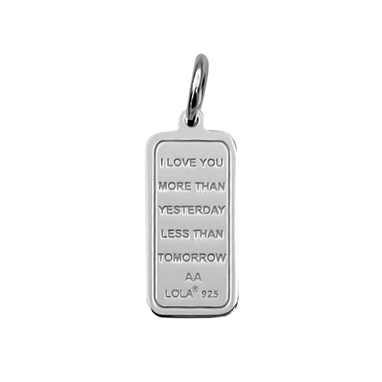 Love Poem Tag Silver