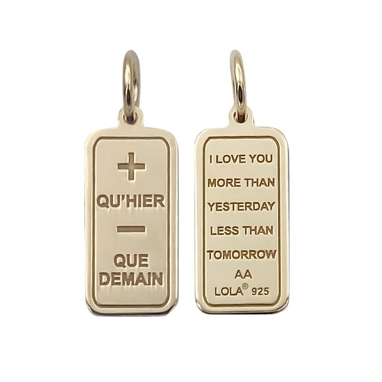 Love Poem Tag Gold