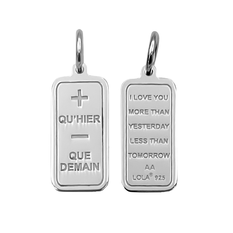 Love Poem Tag Silver