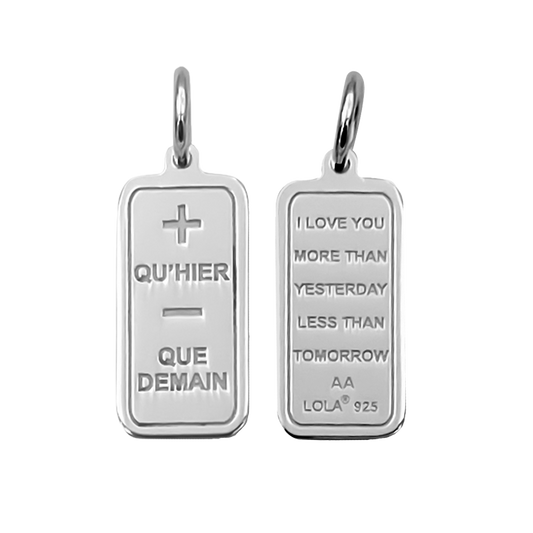 Love Poem Tag Silver