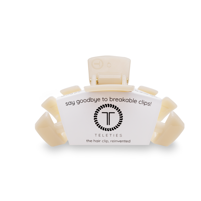 Classic Almond Beige Medium Claw Hair Clip