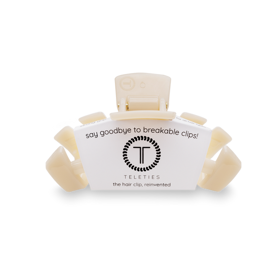 Classic Almond Beige Medium Claw Hair Clip