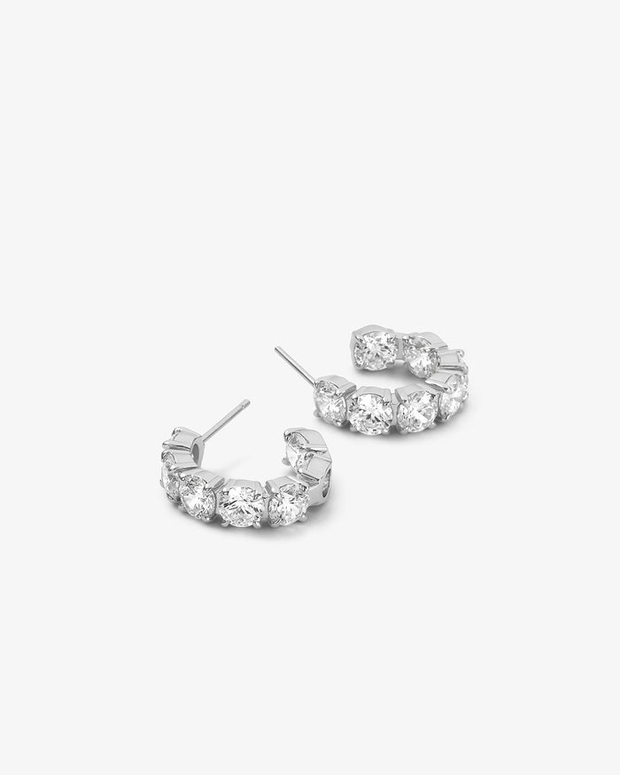 "Oh She Fancy" .75" Hoops Earrings Silver