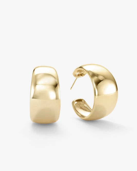 She's So Smooth Mama Hoops Earrings Gold