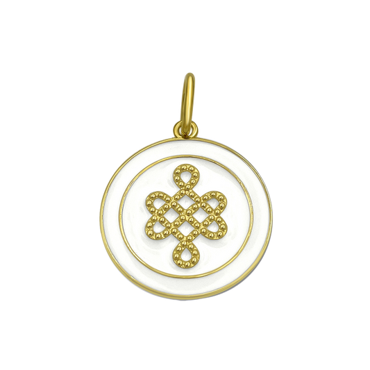 Mother & Daughter All Gold Pendant
