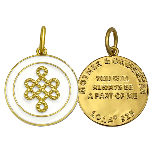 Mother & Daughter All Gold Pendant