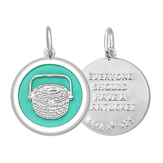Nantucket Basket Silver Pendant