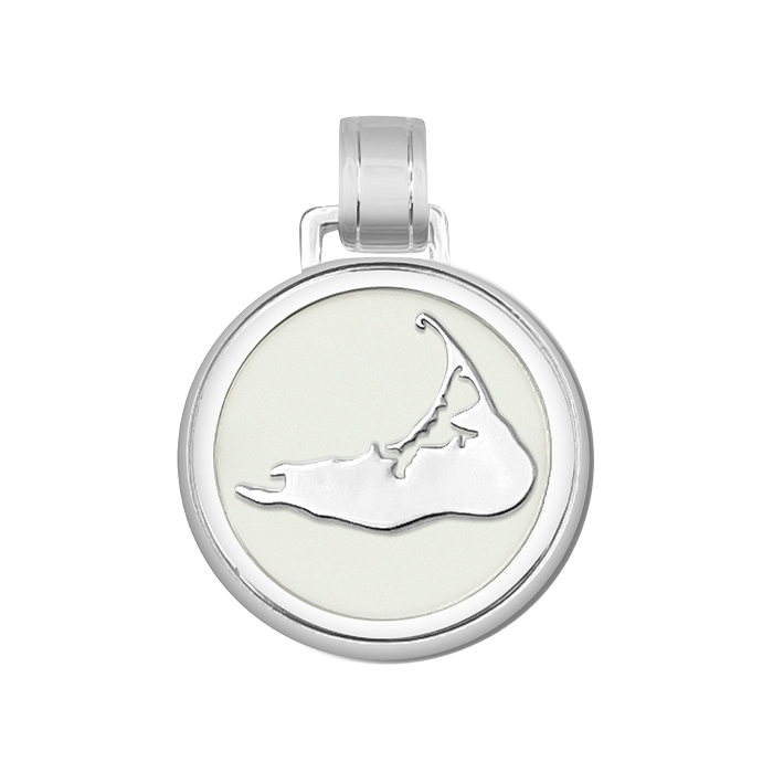 Nantucket Island Silver Pendant
