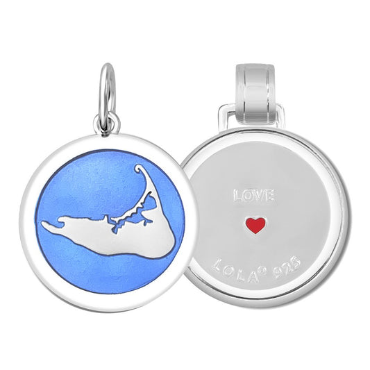 Nantucket Island Silver Pendant
