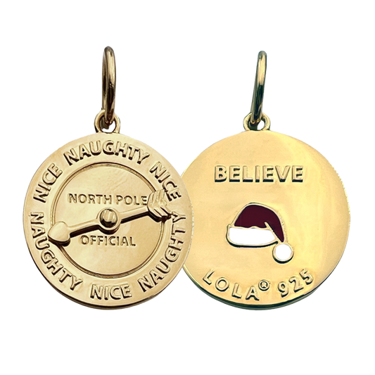 Naughty or Nice Holiday Spinner Gold