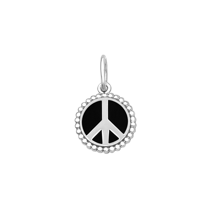 Peace Sign Silver Pendant