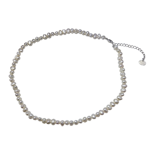 Pearl "Nugget" Choker Silver