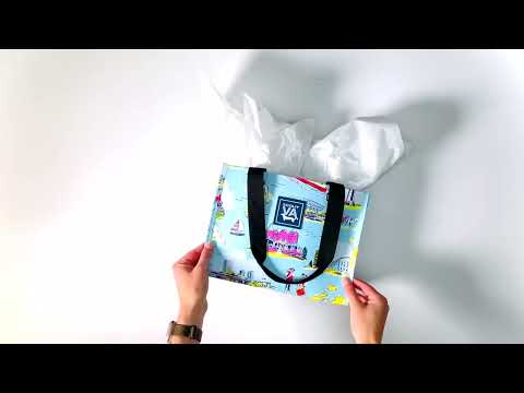 Reusable Gift Bag Achors - Blue / White