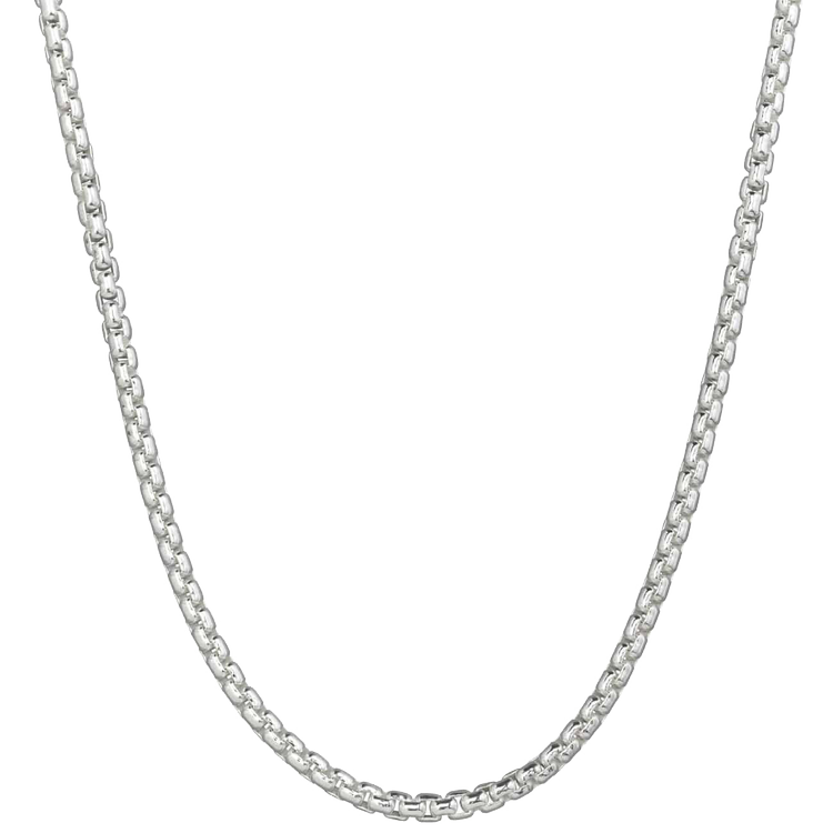 Sterling Silver Rounded Box Chain