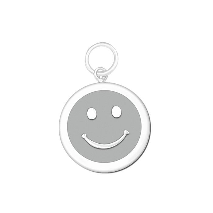 Smiley Face Silver Pendant