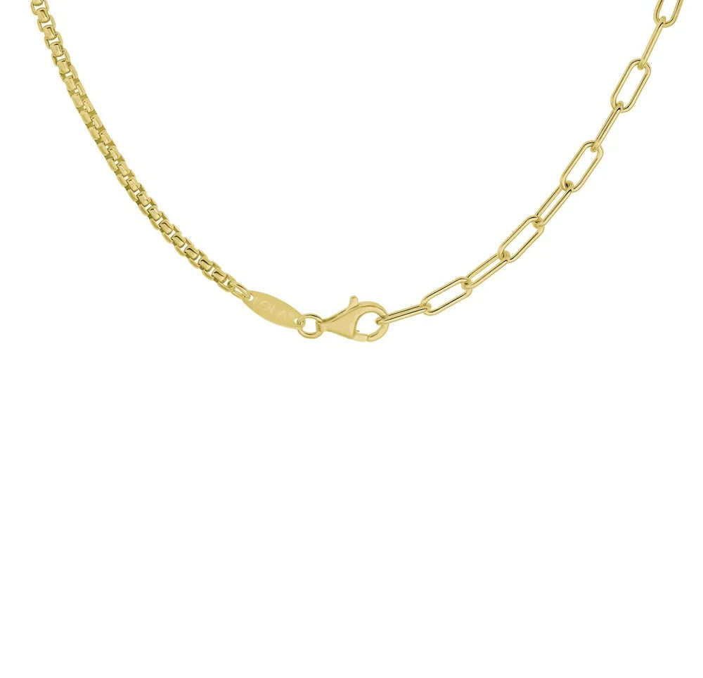 Oval & Rounded Box Split Chain Gold