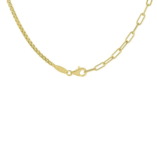 Oval & Rounded Box Split Chain Gold