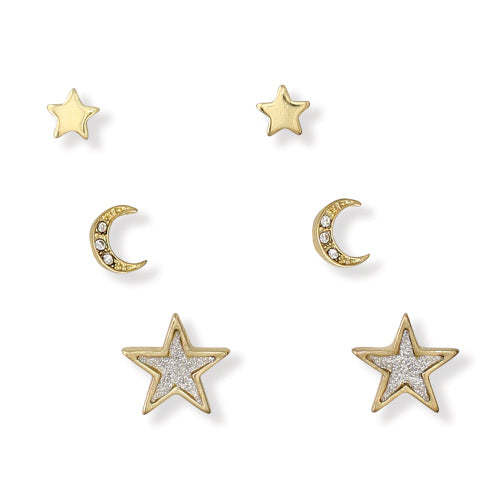 Trio Moon and Stars Earrings