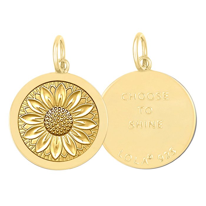 Sunflower All Gold Pendant