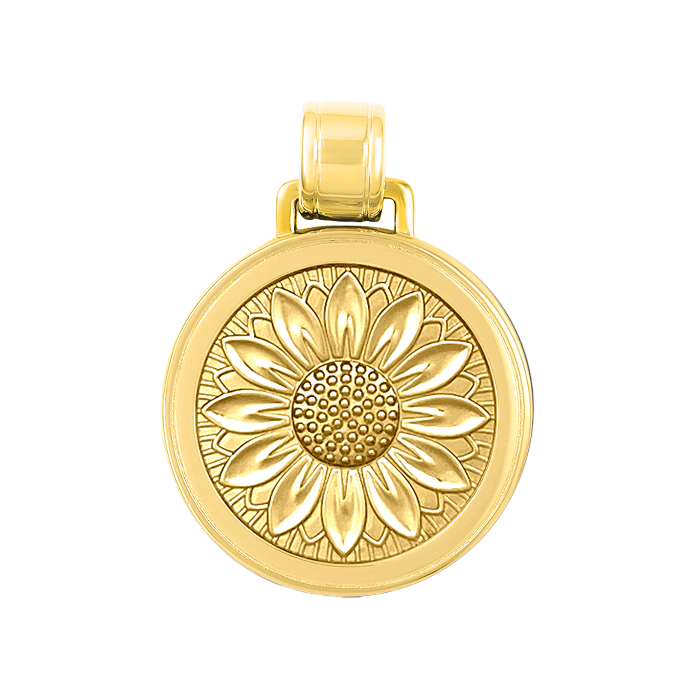 Sunflower All Gold Pendant