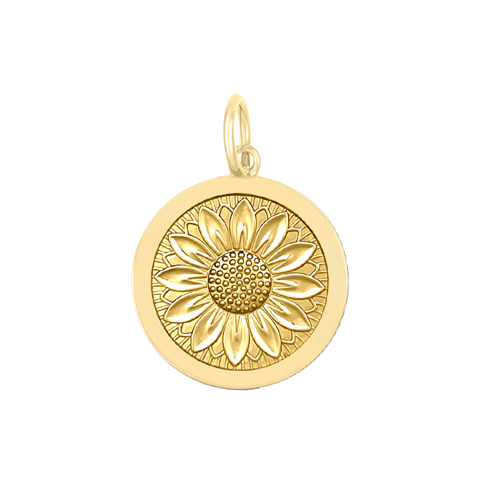 Sunflower All Gold Pendant